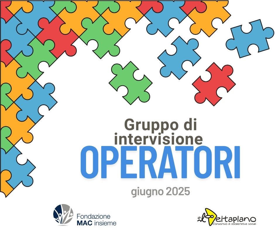 grafica con puzzle usata per indicare il gruppo di intervisione di giugno 2025