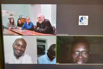 Immagini tratte dallo schermo del PC dell'incontro di formazione online